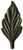 ONA Drapery 1/2 inch Wrought Iron Crows Foot Finial