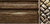 Finial Company Reeded Wood Pole (Mahogany Rust with Gold)